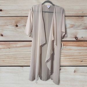 LuLaRoe Sheer Ivory Shirley Kimono NWT